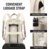 imageLOVEVOOK Laptop Backpack for Women Men 156 Inch Laptop Bag with USB Port Fashion Waterproof Backpacks Teacher Nurse Stylish Travel Bags Vintage Daypacks Bookbag for College School WorkKhaki  Pinkish Beige