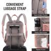 imageLOVEVOOK Laptop Backpack for Women Men 156 Inch Laptop Bag with USB Port Fashion Waterproof Backpacks Teacher Nurse Stylish Travel Bags Vintage Daypacks Bookbag for College School WorkPink  Grey