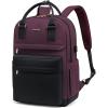 imageLOVEVOOK Laptop Backpack for Women Men 156 Inch Laptop Bag with USB Port Fashion Waterproof Backpacks Teacher Nurse Stylish Travel Bags Vintage Daypacks Bookbag for College School WorkBlack  Dark Purple