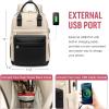 imageLOVEVOOK Laptop Backpack for Women Men 156 Inch Laptop Bag with USB Port Fashion Waterproof Backpacks Teacher Nurse Stylish Travel Bags Vintage Daypacks Bookbag for College School WorkBlack  Beige
