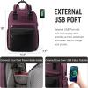 imageLOVEVOOK Laptop Backpack for Women Men 156 Inch Laptop Bag with USB Port Fashion Waterproof Backpacks Teacher Nurse Stylish Travel Bags Vintage Daypacks Bookbag for College School WorkBlack  Dark Purple