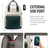 imageLOVEVOOK Laptop Backpack for Women Men 156 Inch Laptop Bag with USB Port Fashion Waterproof Backpacks Teacher Nurse Stylish Travel Bags Vintage Daypacks Bookbag for College School WorkGreen  Beige