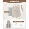 imageLOVEVOOK Laptop Backpack for Women Men 156 Inch Laptop Bag with USB Port Fashion Waterproof Backpacks Teacher Nurse Stylish Travel Bags Vintage Daypacks Bookbag for College School WorkBeige