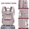 imageLOVEVOOK Laptop Backpack for Women Men 156 Inch Laptop Bag with USB Port Fashion Waterproof Backpacks Teacher Nurse Stylish Travel Bags Vintage Daypacks Bookbag for College School WorkLight Pink