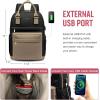 imageLOVEVOOK Laptop Backpack for Women Men 156 Inch Laptop Bag with USB Port Fashion Waterproof Backpacks Teacher Nurse Stylish Travel Bags Vintage Daypacks Bookbag for College School WorkKhaki  Black