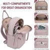 imageLOVEVOOK Laptop Backpack for Women Men 156 Inch Laptop Bag with USB Port Fashion Waterproof Backpacks Teacher Nurse Stylish Travel Bags Vintage Daypacks Bookbag for College School WorkLight Pink