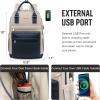 imageLOVEVOOK Laptop Backpack for Women Men 156 Inch Laptop Bag with USB Port Fashion Waterproof Backpacks Teacher Nurse Stylish Travel Bags Vintage Daypacks Bookbag for College School WorkNavy  Dark Apricot