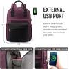 imageLOVEVOOK Laptop Backpack for Women Men 156 Inch Laptop Bag with USB Port Fashion Waterproof Backpacks Teacher Nurse Stylish Travel Bags Vintage Daypacks Bookbag for College School WorkBlack  Dark Purple