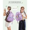 imageLOVEVOOK School Backpack for Teen Girls Waterproof Student Backpack Purse Cute Kid Bookbag with Chest Strap Back to School Backpacks Fit 156 Inch Laptop College Travel Back Pack Casual DaypackPurple