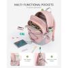 imageLOVEVOOK School Backpack for Teen Girls Waterproof Student Backpack Purse Cute Kid Bookbag with Chest Strap Back to School Backpacks Fit 156 Inch Laptop College Travel Back Pack Casual DaypackPinkgrey