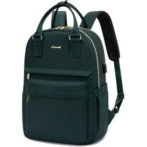 imageLOVEVOOK Laptop Backpack for Women Men 156 Inch Laptop Bag with USB Port Fashion Waterproof Backpacks Teacher Nurse Stylish Travel Bags Vintage Daypacks Bookbag for College School WorkDark Green