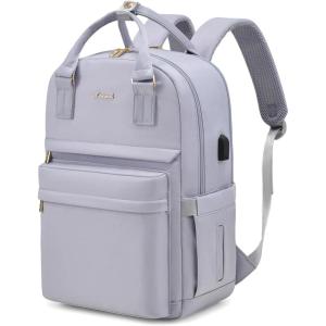 imageLOVEVOOK Laptop Backpack for Women Men 156 Inch Laptop Bag with USB Port Fashion Waterproof Backpacks Teacher Nurse Stylish Travel Bags Vintage Daypacks Bookbag for College School WorkGrey