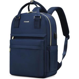 imageLOVEVOOK Laptop Backpack for Women Men 156 Inch Laptop Bag with USB Port Fashion Waterproof Backpacks Teacher Nurse Stylish Travel Bags Vintage Daypacks Bookbag for College School WorkNavy