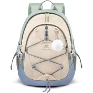 imageLOVEVOOK School Backpack for Teen Girls Waterproof Student Backpack Purse Cute Kid Bookbag with Chest Strap Back to School Backpacks Fit 156 Inch Laptop College Travel Back Pack Casual DaypackMint Greenbeigelight Blue