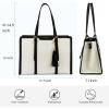 imageLOVEVOOK 156inch Canvas Laptop Tote with Clutch for Women  Lightweight Large Capacity for Work Travel SchoolBeige  Black