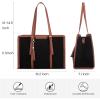 imageLOVEVOOK 156inch Canvas Laptop Tote with Clutch for Women  Lightweight Large Capacity for Work Travel SchoolBlackbrown