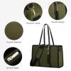 imageLOVEVOOK 156inch Canvas Laptop Tote with Clutch for Women  Lightweight Large Capacity for Work Travel SchoolBlackgreen