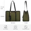 imageLOVEVOOK 156inch Canvas Laptop Tote with Clutch for Women  Lightweight Large Capacity for Work Travel SchoolBlackgreen