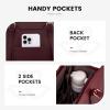 imageLOVEVOOK 156inch Canvas Laptop Tote with Clutch for Women  Lightweight Large Capacity for Work Travel SchoolClaret