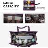 imageLOVEVOOK 156inch Canvas Laptop Tote with Clutch for Women  Lightweight Large Capacity for Work Travel SchoolDark Purple