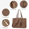 imageLOVEVOOK 156inch Canvas Laptop Tote with Clutch for Women  Lightweight Large Capacity for Work Travel SchoolKhaki