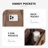 imageLOVEVOOK 156inch Canvas Laptop Tote with Clutch for Women  Lightweight Large Capacity for Work Travel SchoolKhaki