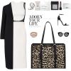 imageLOVEVOOK 156inch Canvas Laptop Tote with Clutch for Women  Lightweight Large Capacity for Work Travel SchoolLeopard Print