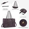 imageLOVEVOOK 156inch Canvas Laptop Tote with Clutch for Women  Lightweight Large Capacity for Work Travel SchoolLight Purple
