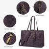 imageLOVEVOOK 156inch Canvas Laptop Tote with Clutch for Women  Lightweight Large Capacity for Work Travel SchoolLight Purple