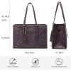 imageLOVEVOOK 156inch Canvas Laptop Tote with Clutch for Women  Lightweight Large Capacity for Work Travel SchoolLight Purple