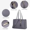 imageLOVEVOOK 156inch Canvas Laptop Tote with Clutch for Women  Lightweight Large Capacity for Work Travel SchoolMidnight Grey