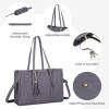 imageLOVEVOOK 156inch Canvas Laptop Tote with Clutch for Women  Lightweight Large Capacity for Work Travel SchoolMidnight Grey