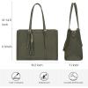 imageLOVEVOOK 156inch Canvas Laptop Tote with Clutch for Women  Lightweight Large Capacity for Work Travel SchoolOlive Green