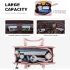 imageLOVEVOOK 156inch Canvas Laptop Tote with Clutch for Women  Lightweight Large Capacity for Work Travel SchoolPink