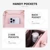 imageLOVEVOOK 156inch Canvas Laptop Tote with Clutch for Women  Lightweight Large Capacity for Work Travel SchoolPink