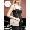 imageLOVEVOOK Crossbody Bags for Women Leather Quilted Shoulder Bag with Chain Strap Trendy Clutch Satchel Ladies Evening BagCream White