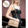 imageLOVEVOOK Crossbody Bags for Women Leather Quilted Shoulder Bag with Chain Strap Trendy Clutch Satchel Ladies Evening BagType VNudebeige