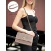 imageLOVEVOOK Crossbody Bags for Women Leather Quilted Shoulder Bag with Chain Strap Trendy Clutch Satchel Ladies Evening BagType XLight Beige