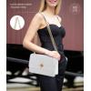 imageLOVEVOOK Crossbody Bags for Women Leather Quilted Shoulder Bag with Chain Strap Trendy Clutch Satchel Ladies Evening BagWhiteTypeb