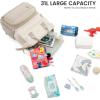 imageLOVEVOOK Diaper Bag Backpack Baby Bag with Changing Station Large Diaper Backpack for Mom Dads Waterproof Mommy Bag for Boy and Girl Travel Essential Baby Shower BlackBeigeKhakibeige