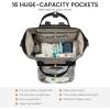imageLOVEVOOK Diaper Bag Backpack Baby Bag with Changing Station Large Diaper Backpack for Mom Dads Waterproof Mommy Bag for Boy and Girl Travel Essential Baby Shower BlackBeigeBlackgrey