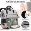 imageLOVEVOOK Diaper Bag Backpack Baby Bag with Changing Station Large Diaper Backpack for Mom Dads Waterproof Mommy Bag for Boy and Girl Travel Essential Baby Shower BlackBeigeBlackgrey