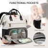 imageLOVEVOOK Diaper Bag Backpack Baby Bag with Changing Station Large Diaper Backpack for Mom Dads Waterproof Mommy Bag for Boy and Girl Travel Essential Baby Shower BlackBeigeBlackbeige