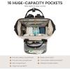 imageLOVEVOOK Diaper Bag Backpack Baby Bag with Changing Station Large Diaper Backpack for Mom Dads Waterproof Mommy Bag for Boy and Girl Travel Essential Baby Shower BlackBeigeBlackbeige