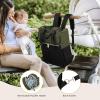 imageLOVEVOOK Diaper Bag BackpackDiaper Bag Tote with Insulated PocketsBaby Bag for Girl Boy with Changing PadLarge Baby Diaper Bag with Pacifier CaseAntiTheft Travel Backpack for WomenDark Green and Black