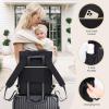 imageLOVEVOOK Diaper Bag BackpackDiaper Bag Tote with Insulated PocketsBaby Bag for Girl Boy with Changing PadLarge Baby Diaper Bag with Pacifier CaseAntiTheft Travel Backpack for WomenBlack