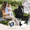 imageLOVEVOOK Diaper Bag BackpackDiaper Bag Tote with Insulated PocketsBaby Bag for Girl Boy with Changing PadLarge Baby Diaper Bag with Pacifier CaseAntiTheft Travel Backpack for WomenBlack