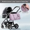 imageLOVEVOOK Diaper Bag Tote with Pacifier Case and Changing Pad Large Capacity Mommy Bag for Hospital and Weekender Travel Functional Baby Bag Newborn Baby Essential PinkLight Purple