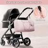 imageLOVEVOOK Diaper Bag Tote with Pacifier Case and Changing Pad Large Capacity Mommy Bag for Hospital and Weekender Travel Functional Baby Bag Newborn Baby Essential PinkPink