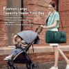 imageLOVEVOOK Diaper Bag Tote with Pacifier Case and Changing Pad Large Capacity Mommy Bag for Hospital and Weekender Travel Functional Baby Bag Newborn Baby Essential PinkDark Green